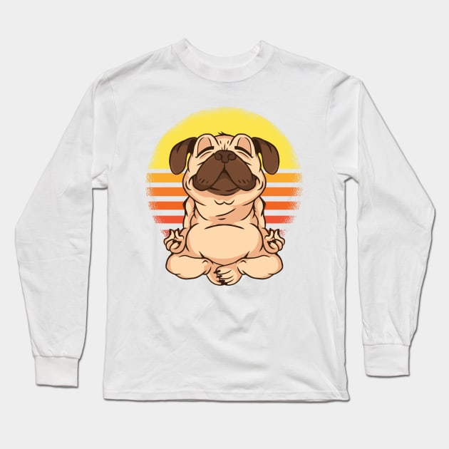 Dog Yoga Long Sleeve T-Shirt by MajorCompany